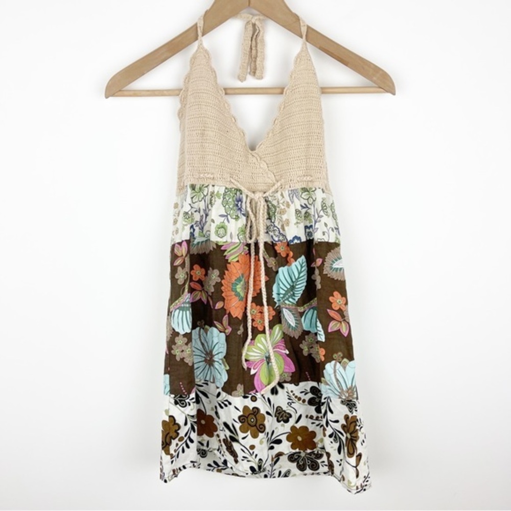 Sweater Project Crochet Halter Top Dress Size Small